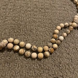 Brown beaded necklace